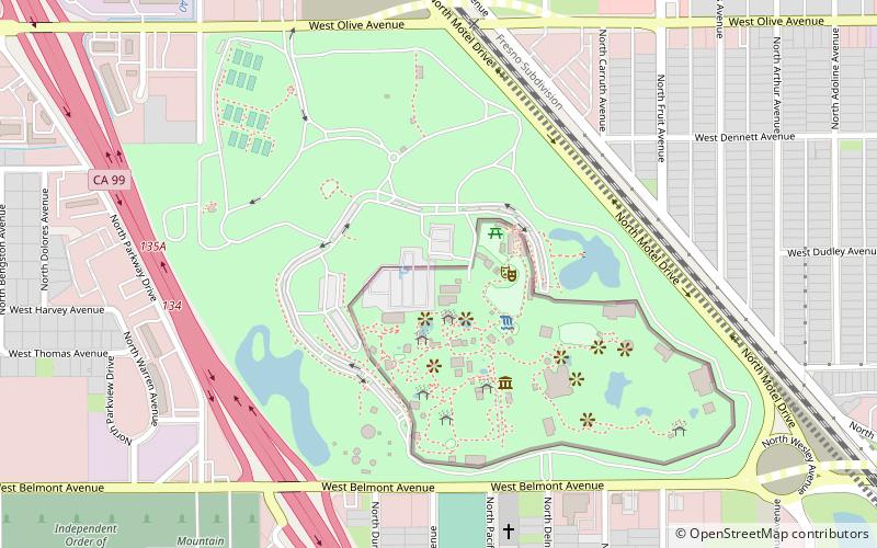 Roeding Park location map