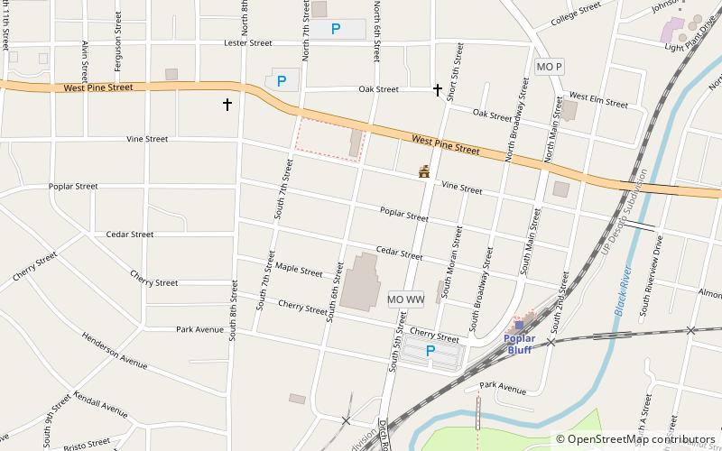 south sixth street historic district poplar bluff location map