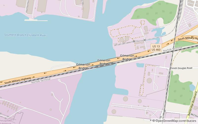 gilmerton bridge chesapeake location map