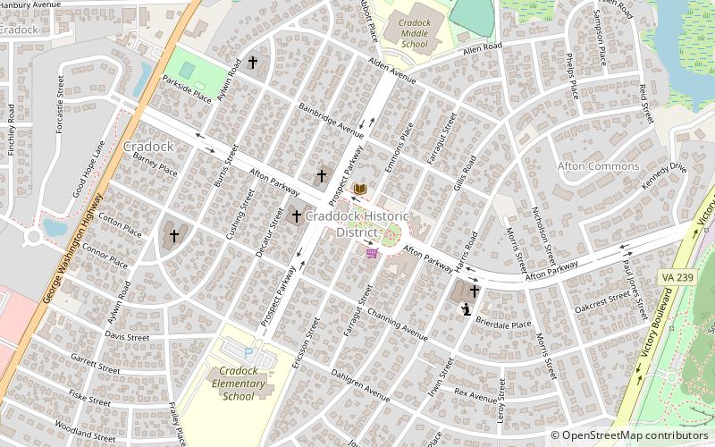 Cradock Historic District location map