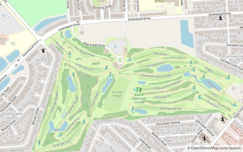 Bide-A-Wee Golf Course location map