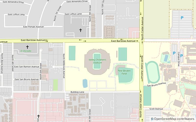 Bulldog Stadium location map