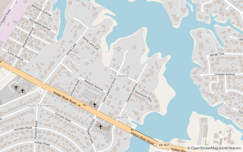 Oaklette location map