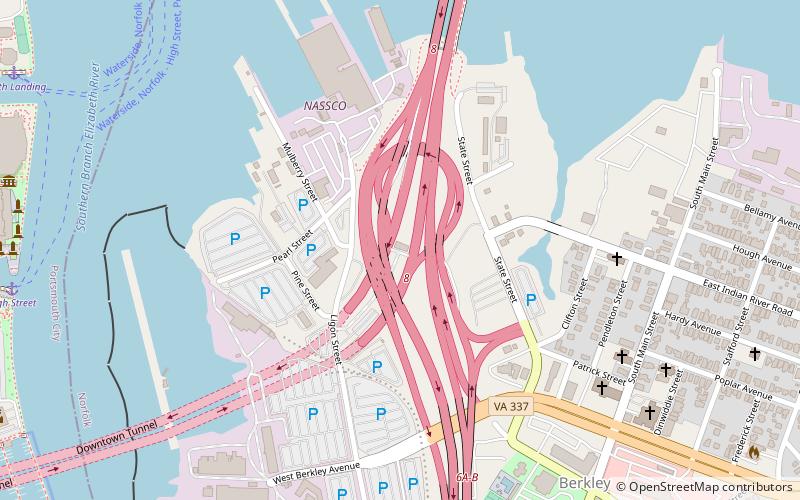 Norfolk–Portsmouth Bridge–Tunnel location map