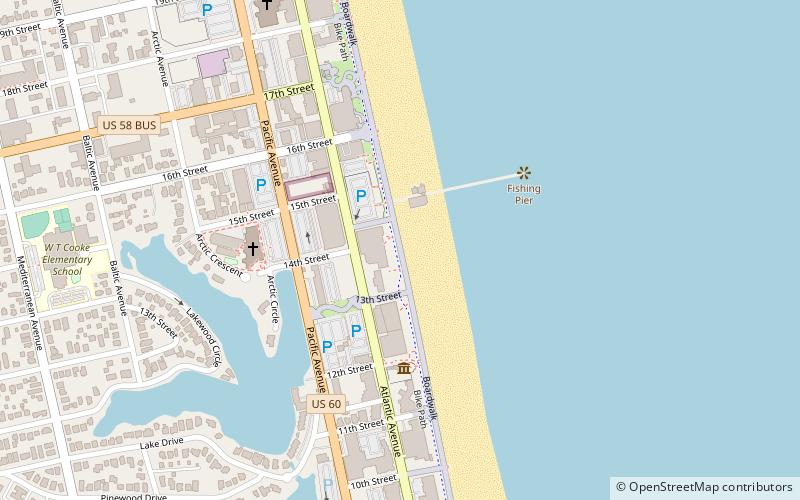 Virginia Beach Oceanfront location map