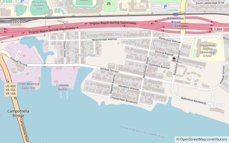 Chesterfield Heights Historic District location map