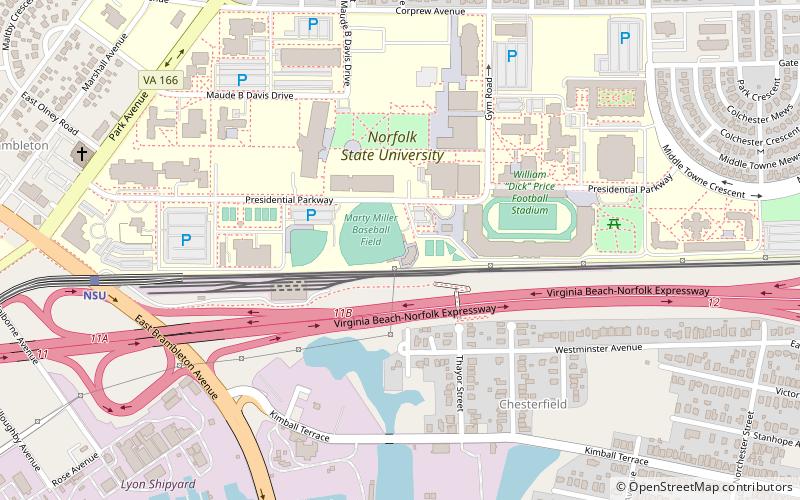 marty l miller field norfolk location map