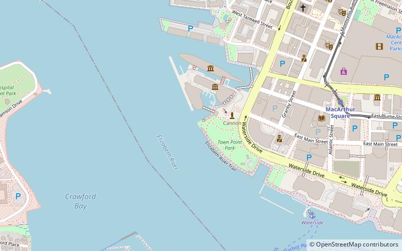 Town Point Park location map