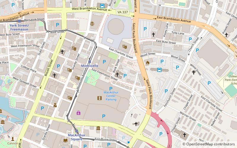 Freemason Street Baptist Church location map