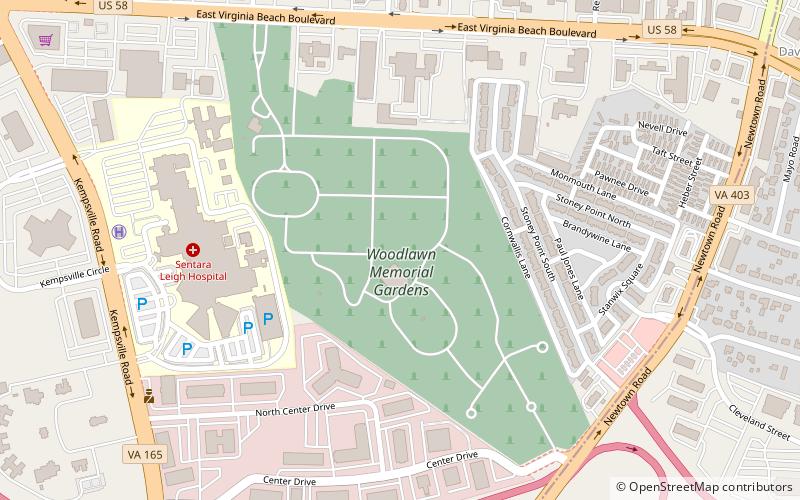 Woodlawn Memorial Gardens location map