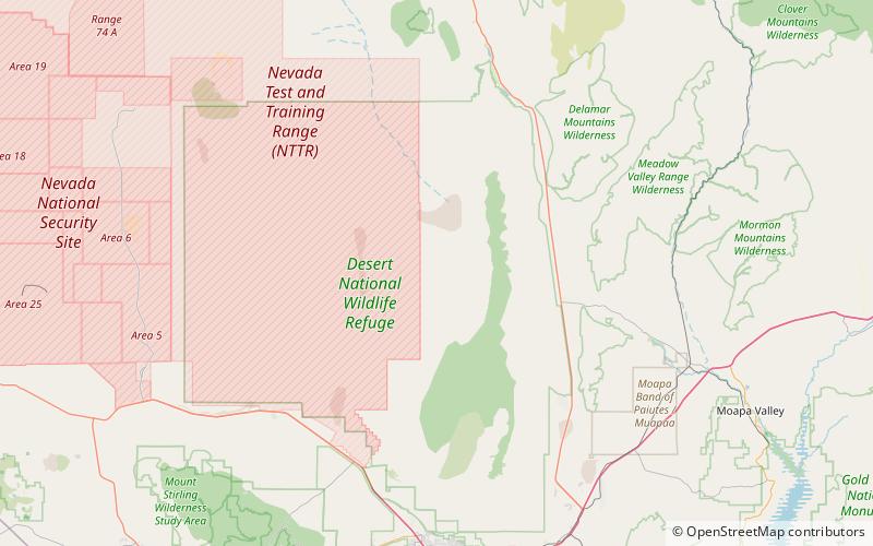 East Desert Range location map