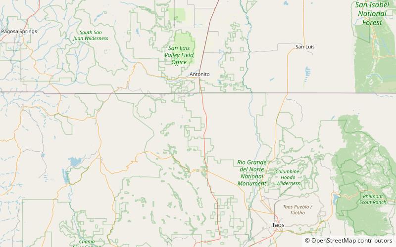 Taos Plateau volcanic field location map