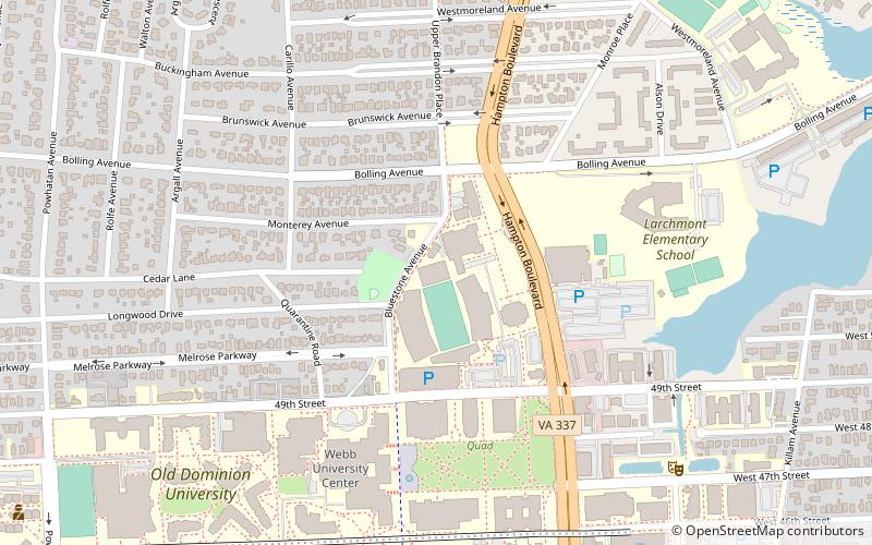 Foreman Field location map