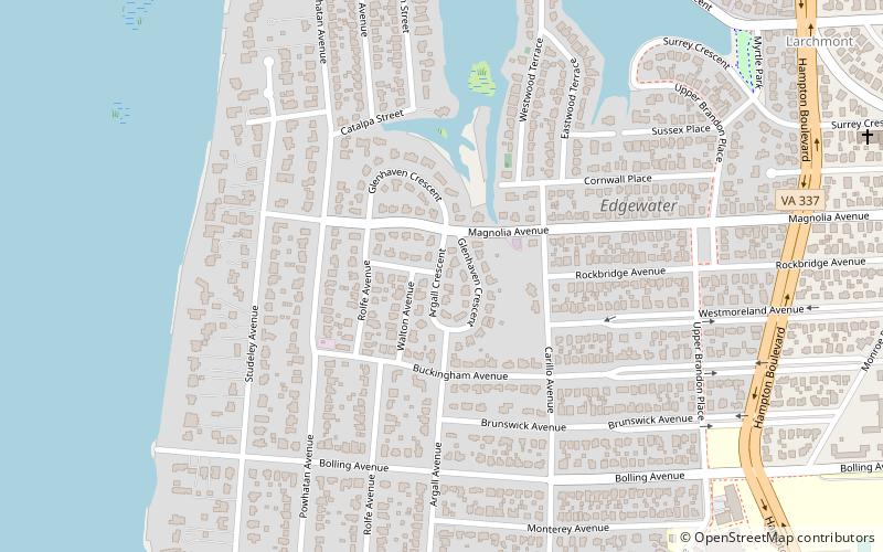 Larchmont-Edgewater location map