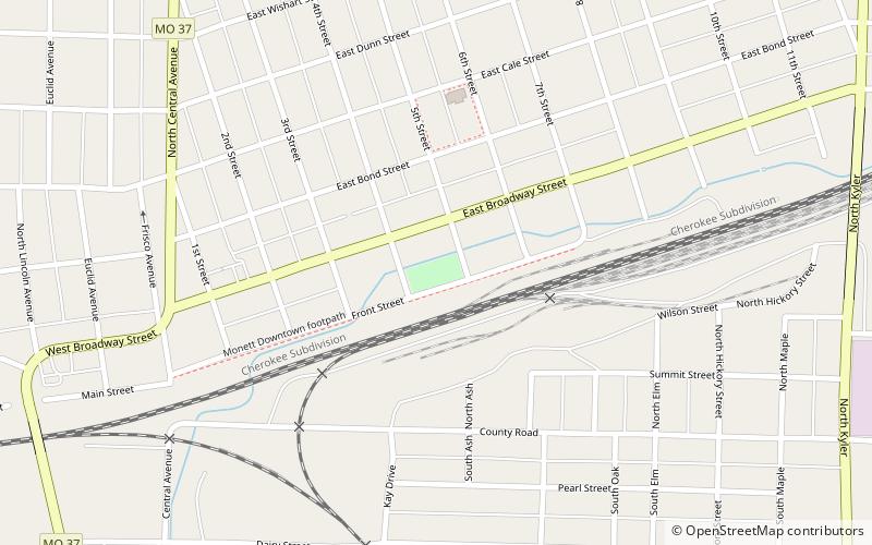 Monett Downtown Park location map