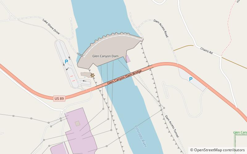 Glen-Canyon-Brücke location map