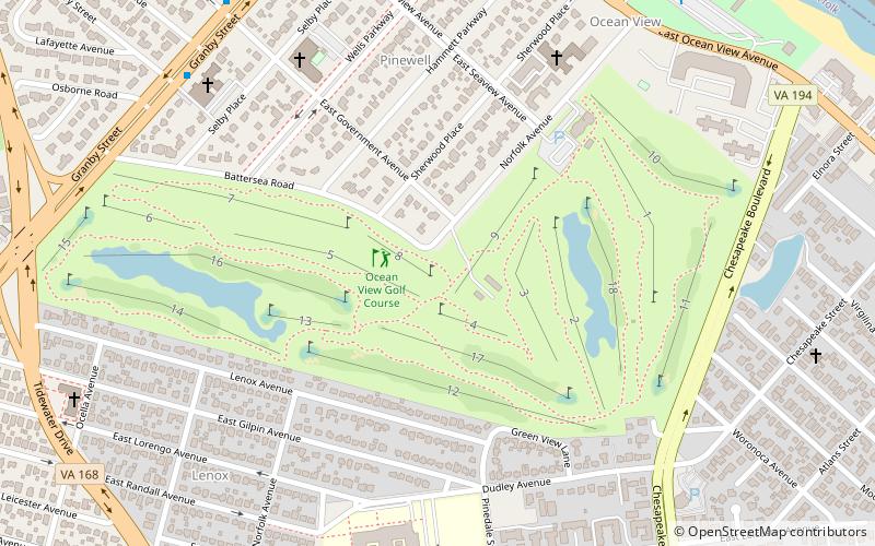 Ocean View Golf Course location map