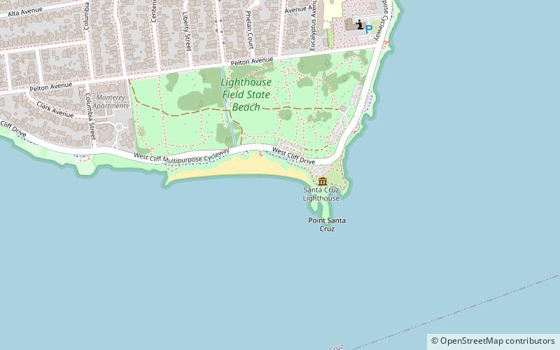 its beach santa cruz location map