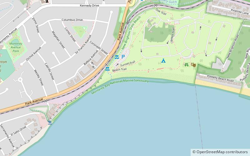 New Brighton State Beach location map