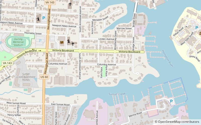 Victoria Boulevard Historic District location map