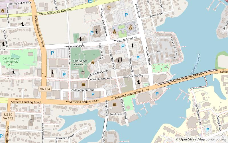 Hampton Downtown Historic District location map