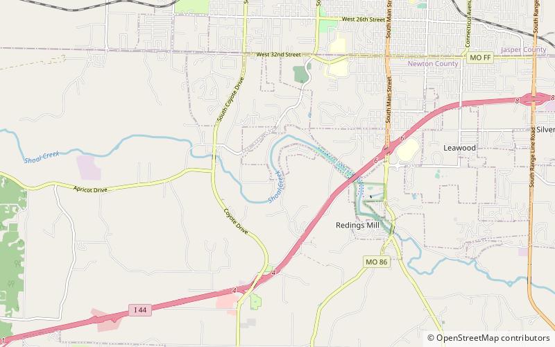 shoal creek falls joplin location map
