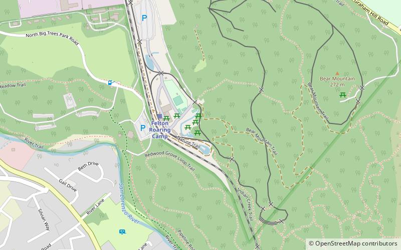 Roaring Camp and Big Trees Narrow Gauge Railroad location map
