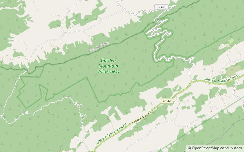 Garden Mountain Wilderness location map