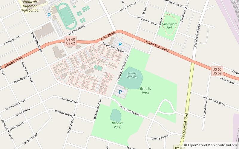 J. Polk Brooks Stadium location map