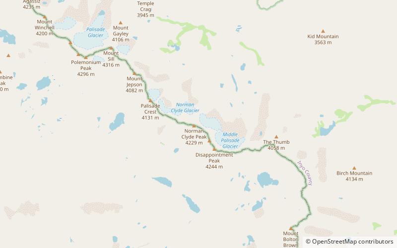 Norman Clyde Peak location map