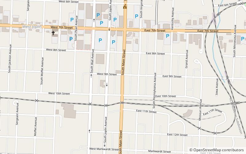 Main and Eighth Streets Historic District location map