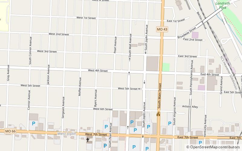 Fifth and Main Historic District location map