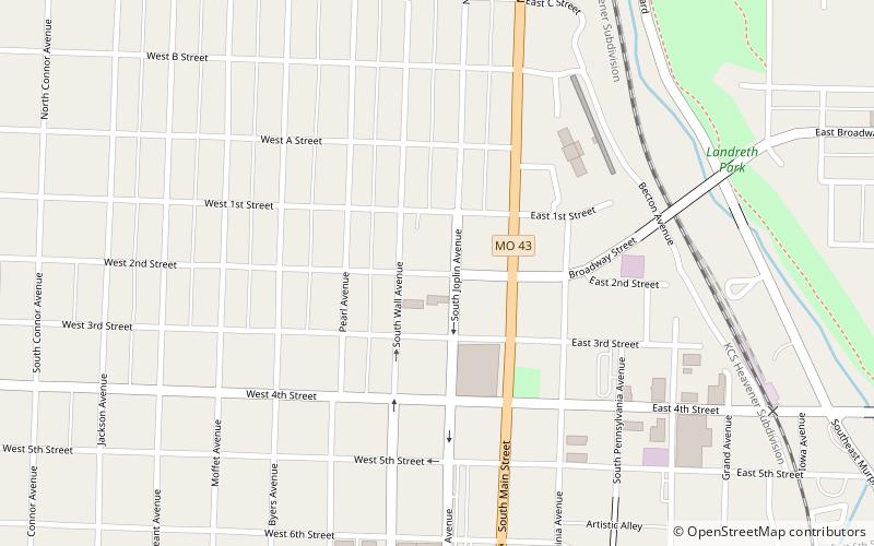 joplin and wall avenues historic district location map