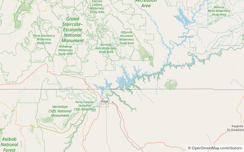 padre bay glen canyon national recreation area location map