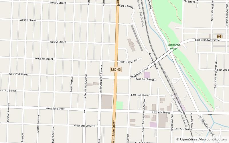 South Main Street Historic District location map