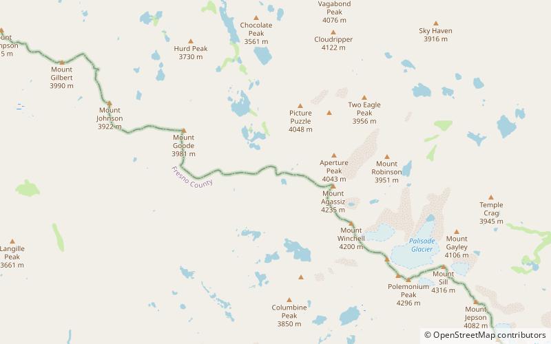 Bishop Pass location map