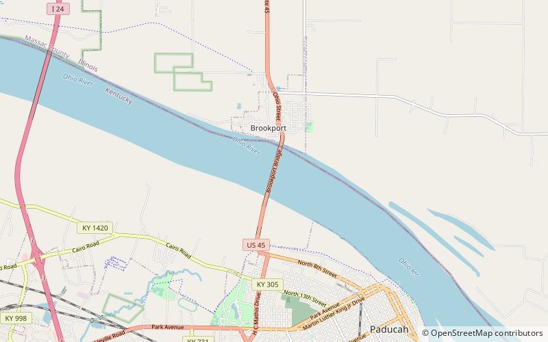 Brookport Bridge location map