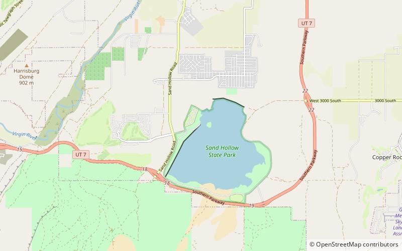 Sand Hollow State Park location map