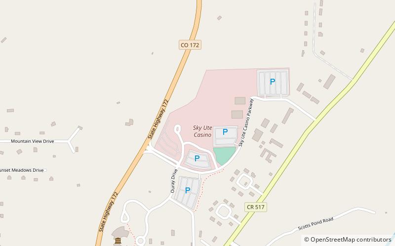 Sky Ute Casino Resort location map