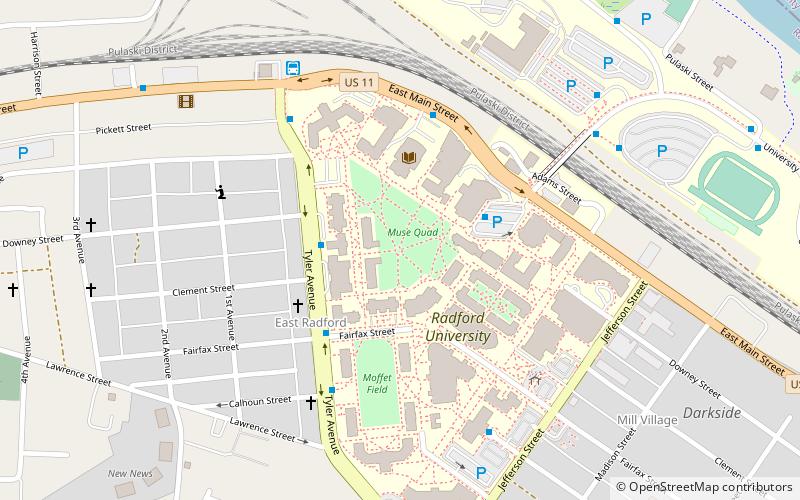 Universidad de Radford location map