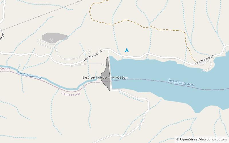 Redinger Dam location map