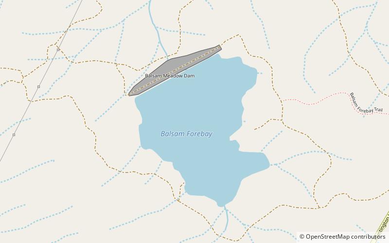 Balsam Forebay location map