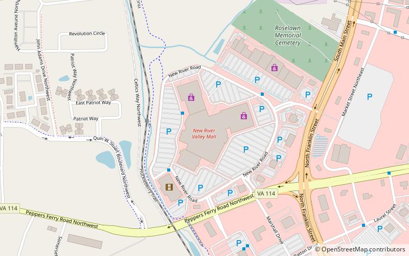 New River Valley Mall location map