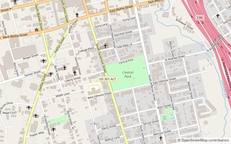 Poplar Lawn Historic District location map