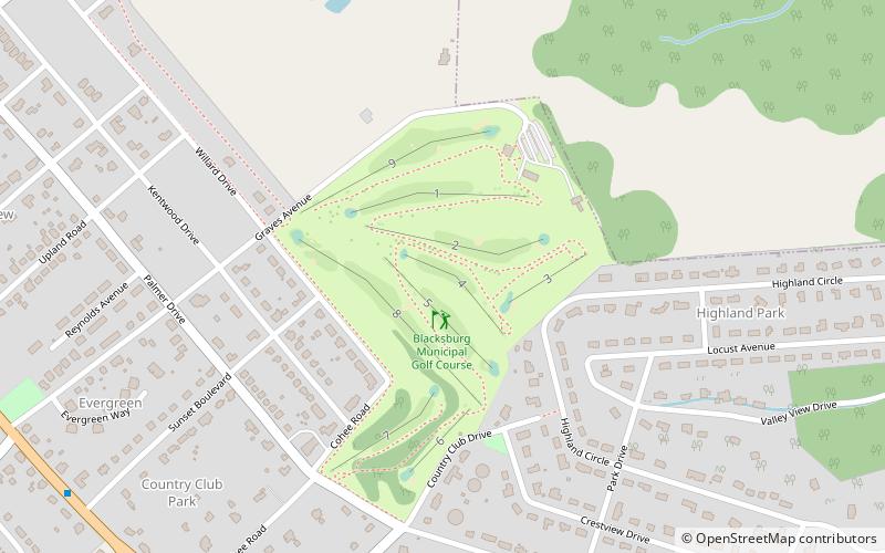 The Hill - Blacksburg Municipal Golf Course location map
