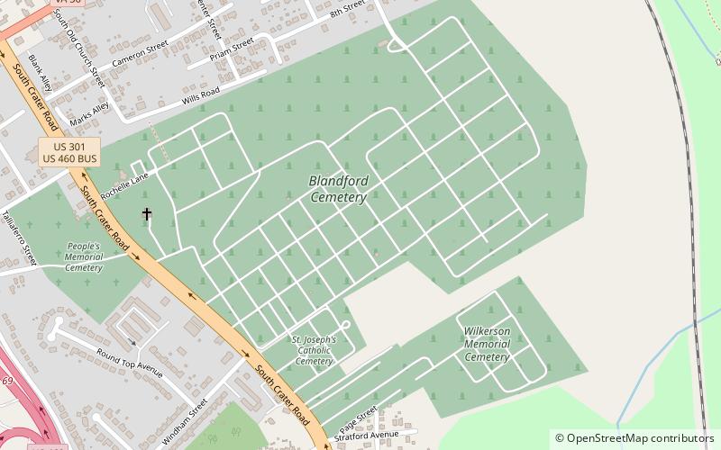 Blandford Cemetery location map