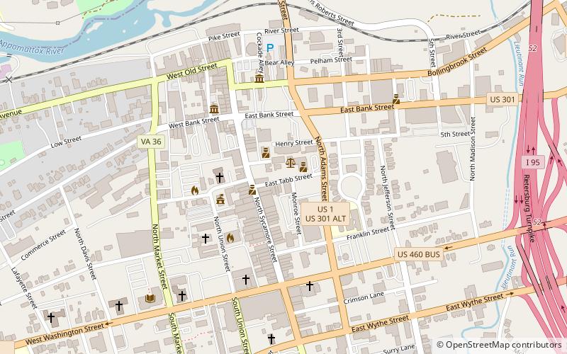 Petersburg Courthouse Historic District location map