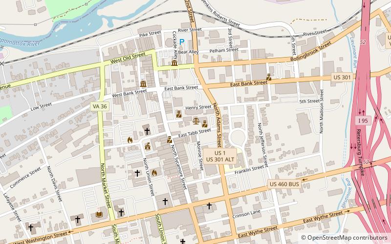 Petersburg Courthouse location map