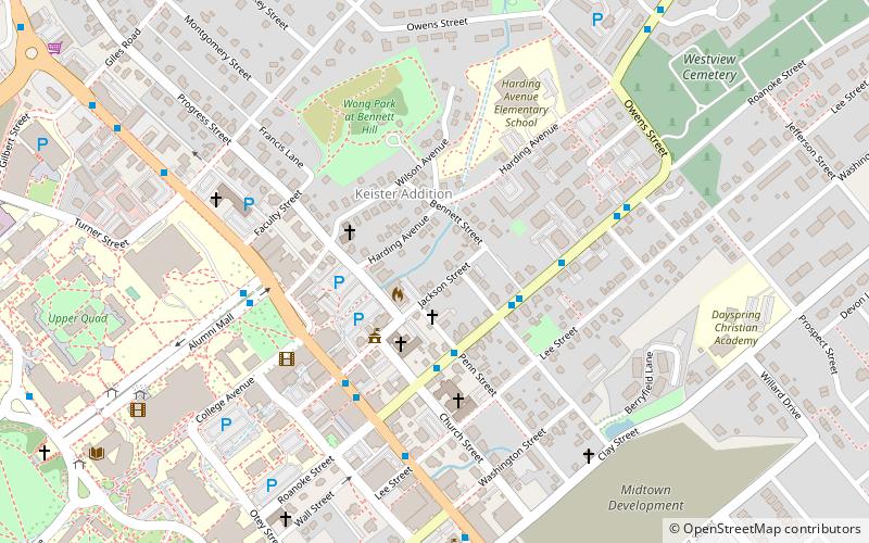 Blacksburg Historic District location map