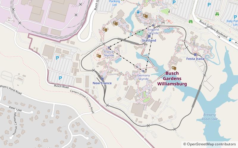 Le Scoot Log Flume location map